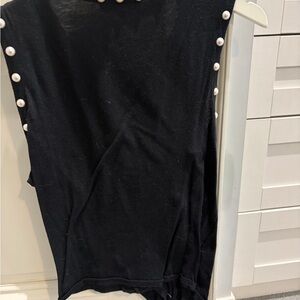 Generation Love Black Top with Pearl Details
